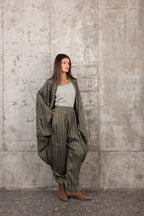 QMR- 016 green stripes