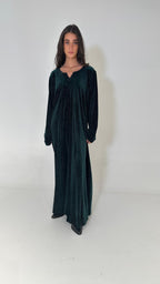 Green velvet kaftan
