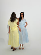 Top and skirt linen set